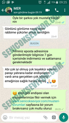 sevgiliye video yorumları