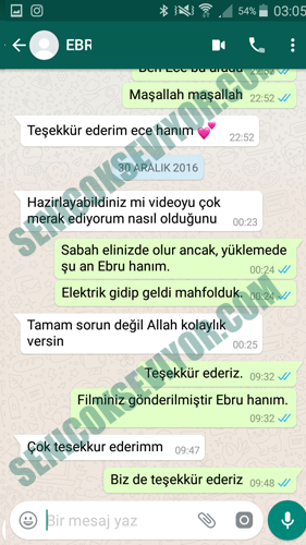 sevgiliye video yorumları