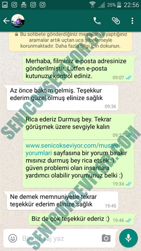 sevgiliye video yorumları